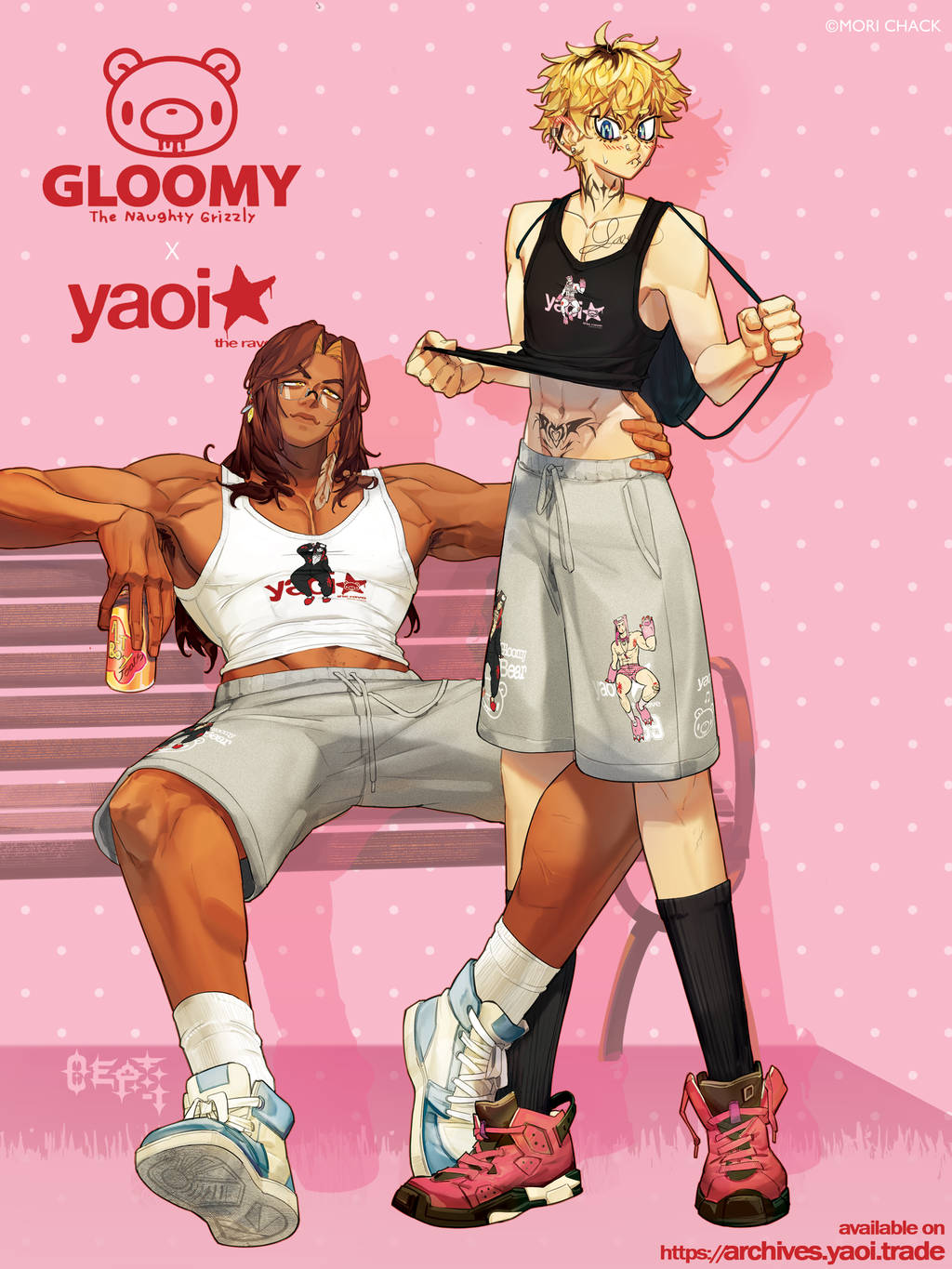 YAOI x GLOOMY BEAR Off Season Sweat Shorts