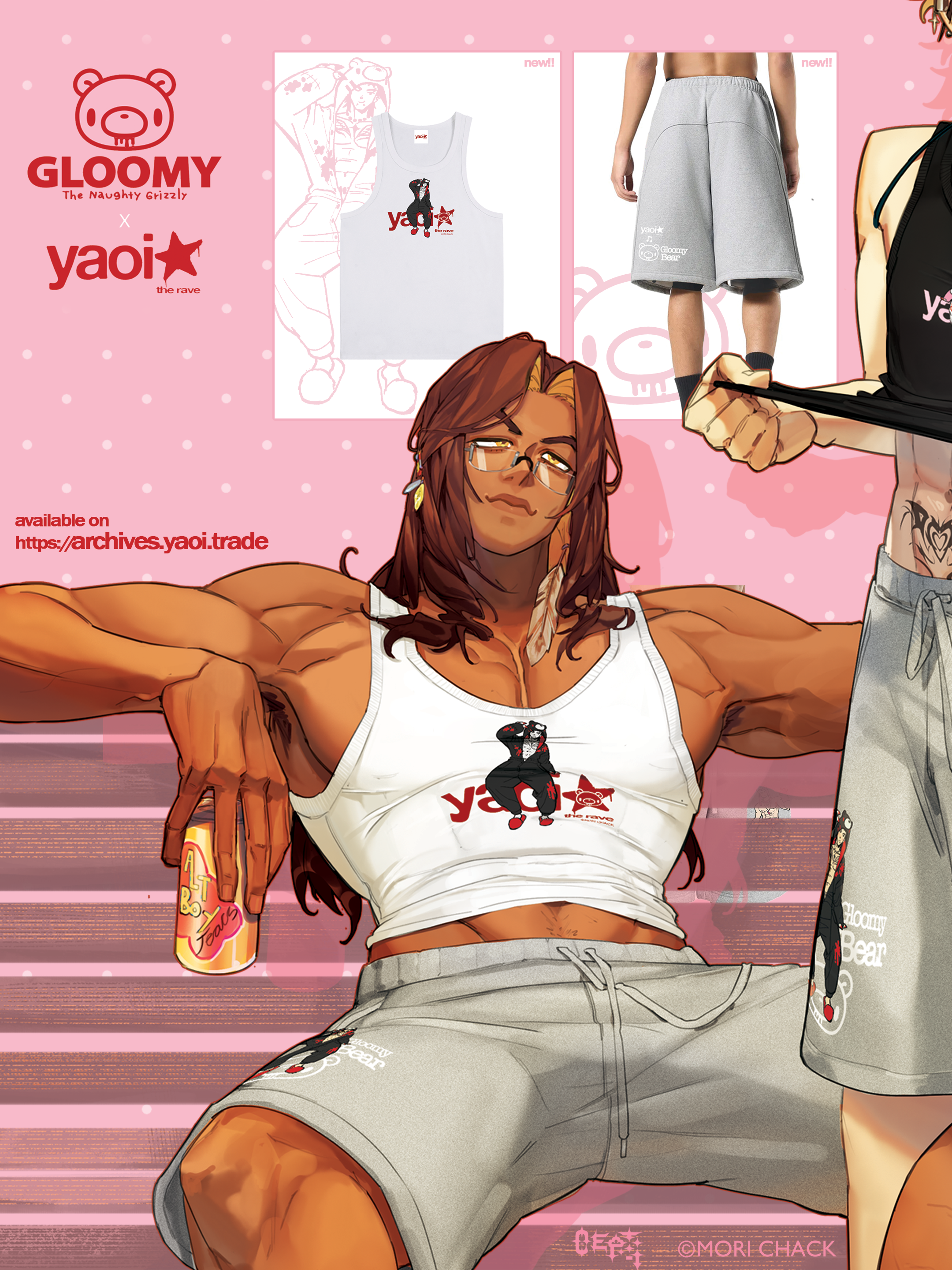YAOI x GLOOMY BEAR Off Season Sweat Shorts