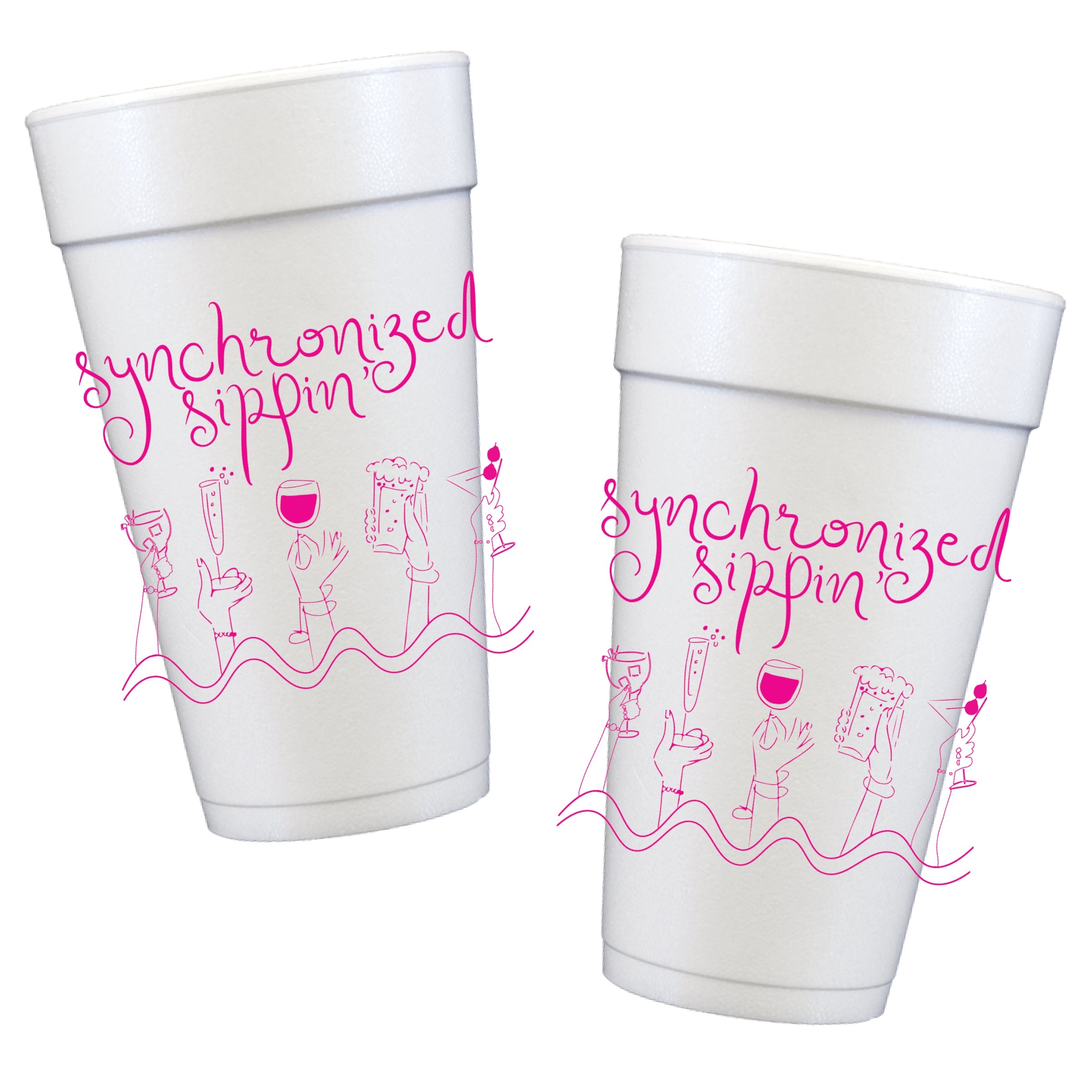 Synchronized Sippin' Styrofoam Cups